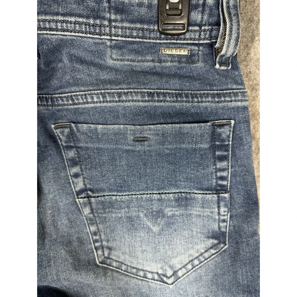 Diesel Thommer Mens Jeans 32x32 Slim Skinny Stretch Distressed Blue Denim